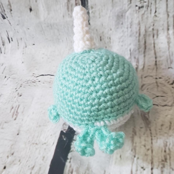 Mint Crochet Narwhal Amigurumi - Picture 8 of 11